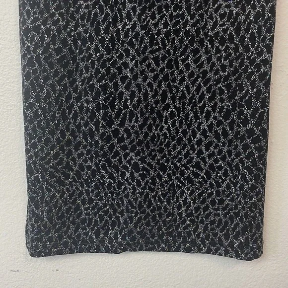 Vintage Geneva Sleeveless Glitter Top Stretch High Slit Mandarin Collar Small - Picture 14 of 16